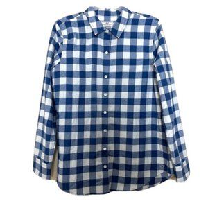 Vineyard Vines Buffalo Check Plaid Flannel Relaxed Fit Shirt Women's 10 Preppy